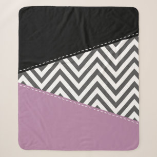 Grijze zigzag, Grijze Chevron, Zigzag Pattern, Paa Sherpa Deken