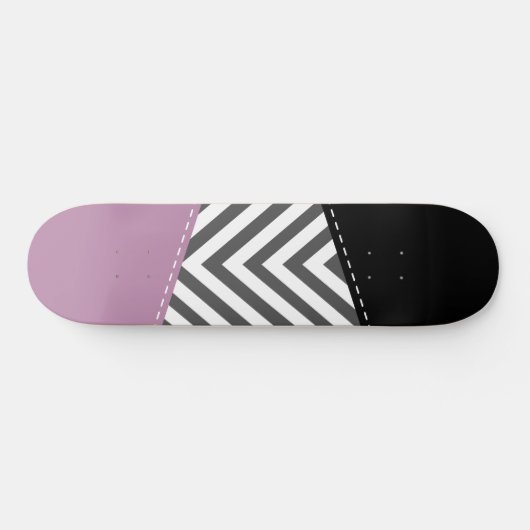 Grijze zigzag, Grijze Chevron, Zigzag Pattern, Paa Skateboard (Horizontaal)