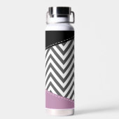 Grijze zigzag, Grijze Chevron, Zigzag Pattern, Paa Waterfles (Achterkant)