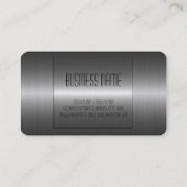Grijze zilver Roestvrij staal Visitekaartje (Achterkant)