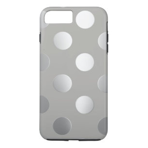 Grijze, Zilveren Stippen iPhone 8 Plus / 7 Plus Hoesje