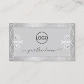 grijze zilvermozaïeksparkle-juwelen met Logo Visitekaartje (Voorkant)