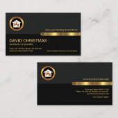 Grijze zwart Retro Kolommen Gold Faucet Plumber Visitekaartje (Voorkant / Achterkant)