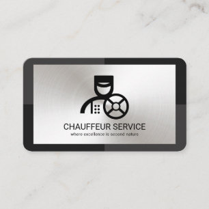 Grijze zwart-wit zilver Bord Visitekaartje