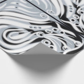 Grijze zwarte, Abstracte munt Cadeaupapier (Hoek)