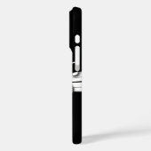 Grijze zwarte en witte muzieknoten score Case-Mate iPhone case (Achterkant / Links)