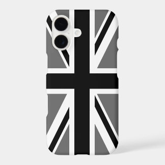 Grijze Zwarte en Witte Union Jack