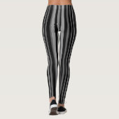 Grijze zwarte strepen leggings (Achterkant)
