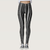 Grijze zwarte strepen leggings (Voorkant)