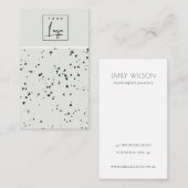 Grijze zwarte Terrazzo Textuur Stud die beeldscher Visitekaartje (Voorkant / Achterkant)