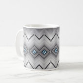 Grijze zwarte witte Mok (Voorkant links)