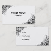 grijze zwendel visitekaartje (Voorkant / Achterkant)