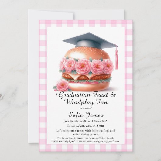 Grill and Chill Graduation Party Invitation (Devant)