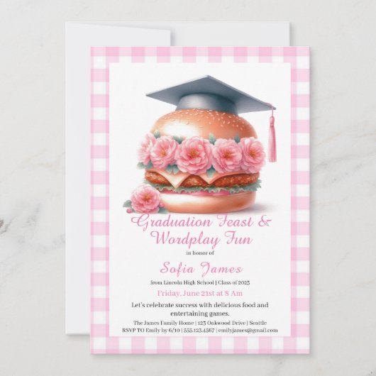 Grill and Chill Graduation Party Invitation (Devant)