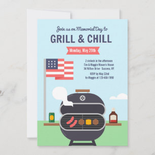 Grill and Chill Invitation Kaart