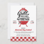 Grill and Chill Memorial Day Invitation de cuisine (Devant)