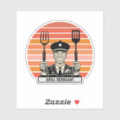 Grill BBQ Sergeant Sticker (Vel)