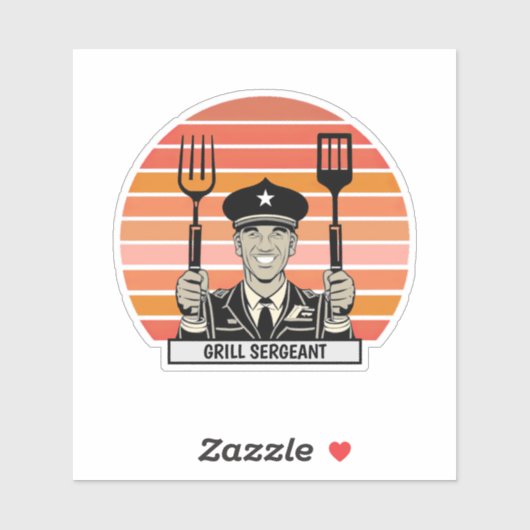 Grill BBQ Sergeant Sticker (Vel)