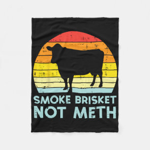 Grill Brisket Beef Sunset Retro BBQ Barbecue Grill Fleece Deken