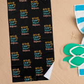 Grill chill golf herhalen zomer strand citaat zwar strandlaken