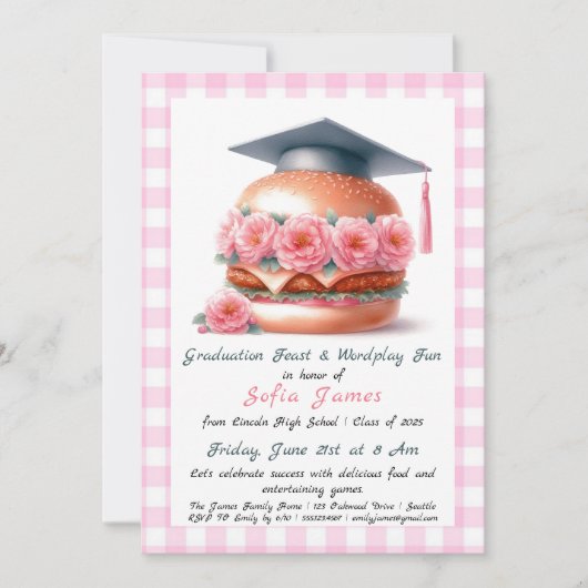 Grill & Chill Grad Party Invitation (Devant)