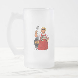 Grill Commander BBQ Twee-zijdig Matglas Bierpul