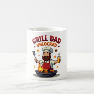 Grill Dad Ontgrendeld - Grappige BBQ Chef Dad Desi Koffiemok