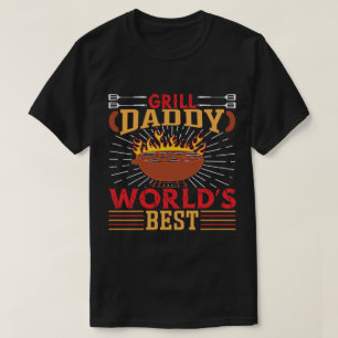 Grill Daddy Werelds Beste Vaderdag-Funny BBQ Papa T-shirt
