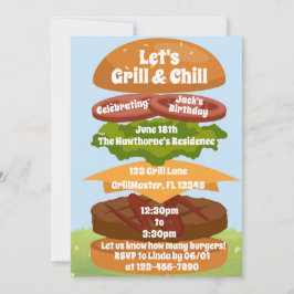 Grill en Chill BBQ Verjaardag Familie Reünie Kaart