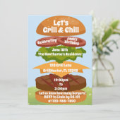 Grill en Chill BBQ Verjaardagsfamilie Reünie Kaart (Staand voorkant)