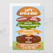 Grill en Chill BBQ Verjaardagsfamilie Reünie Kaart (Voorkant / Achterkant)