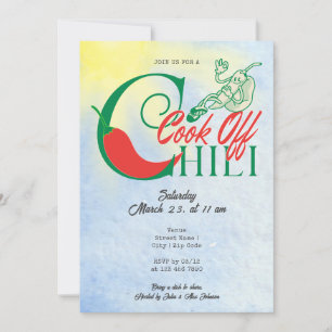 Grill en Chill Feest Chili Kook Wedstrijd Friendsg Kaart