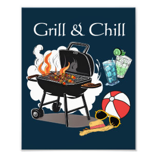 Grill en chill foto afdruk