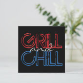 Grill en Chill Kaart (Staand voorkant)