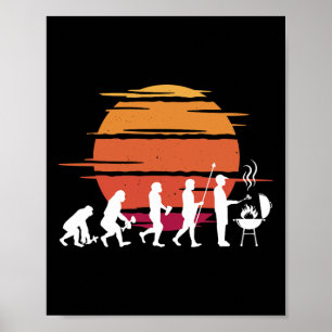 Grill Evolution Vintage Vaderdag Grill Bbq Zee Poster