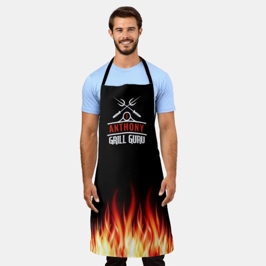 Grill Guru Personalized Schort Barbeque Master (Gedragen)