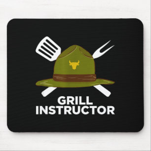 Grill instructeur grappig bbq pitmaster grillende muismat