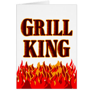 Grill King BBQ Gezegde Blank Art Kaart