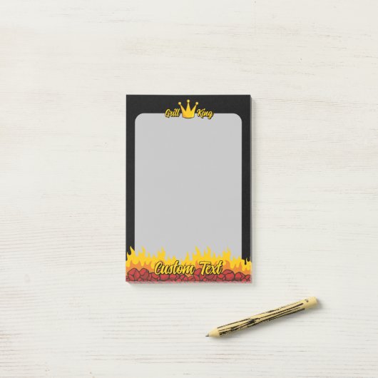 Grill King Crown Post-it® Notes (Op bureau)