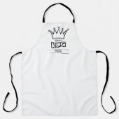 Grill King, grappige custom monogrammed BBQ kroon Schort (Voorkant)