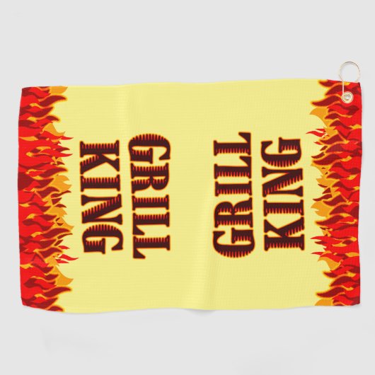 Grill King Red Flames BBQ Handdoek (Horizontaal)