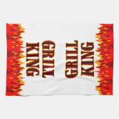 Grill King Red Flames Serviette de cuisine (Horizontal)