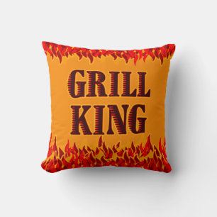 Grill King Rode Vlammen BBQ Kunst Kussen