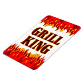 Grill King rode vlammen koelkast magneet (Linkerzijde)