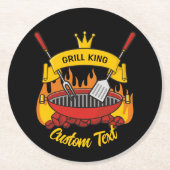 Grill King Ronde Kartonnen Onderzetter (Voorkant)
