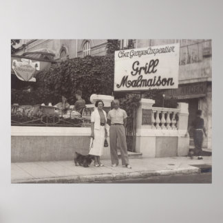 Grill Malmaison, Cannes, Frankrijk, jaren 1930 Poster
