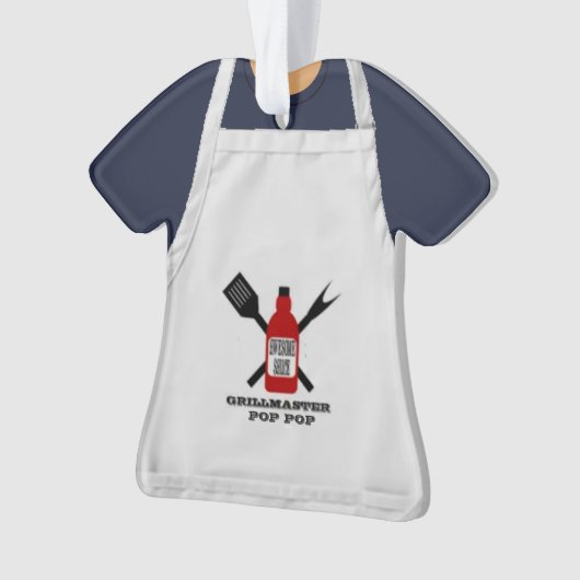 Grill Master Apron Personalized Ornament (voorkant)