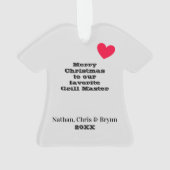 Grill Master Apron Personalized Ornament (achterkant)