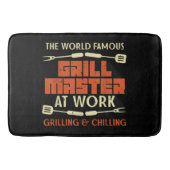 Grill Master at Work Grilling Chilling Funny Bbq Badmat (Voorkant)