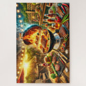 Grill Master BBQ Funny Father's Day Cookout Gift Legpuzzel (Verticaal)